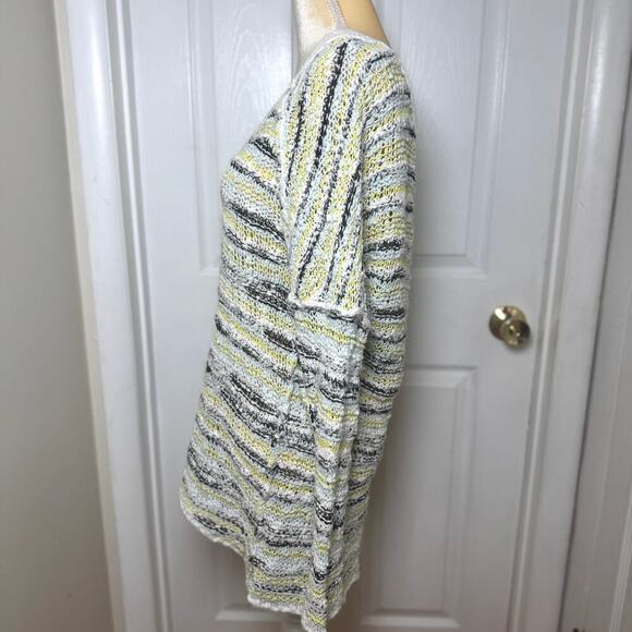 Free People Marled Songbird Long Sleeve Wool Blend Striped Sweater Size Large - Picture 5 of 9